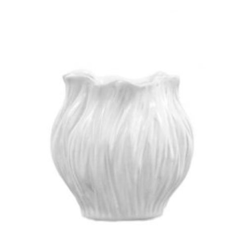 GALLERY DIRECT SMALL WHITE FLORA VASE