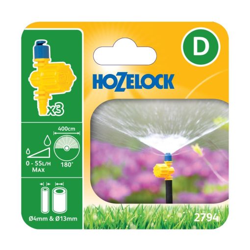HOZELOCK 4/13MM 180° ADJUSTABLE VARI JETS (3 PACK)