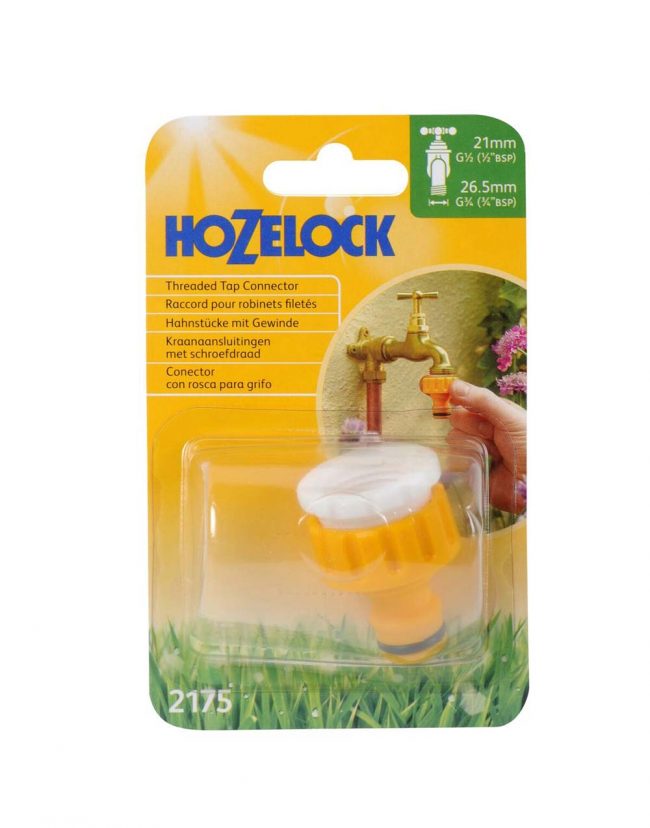 HOZELOCK THREADED TAP CONNECTOR 1/2IN & 3/4IN