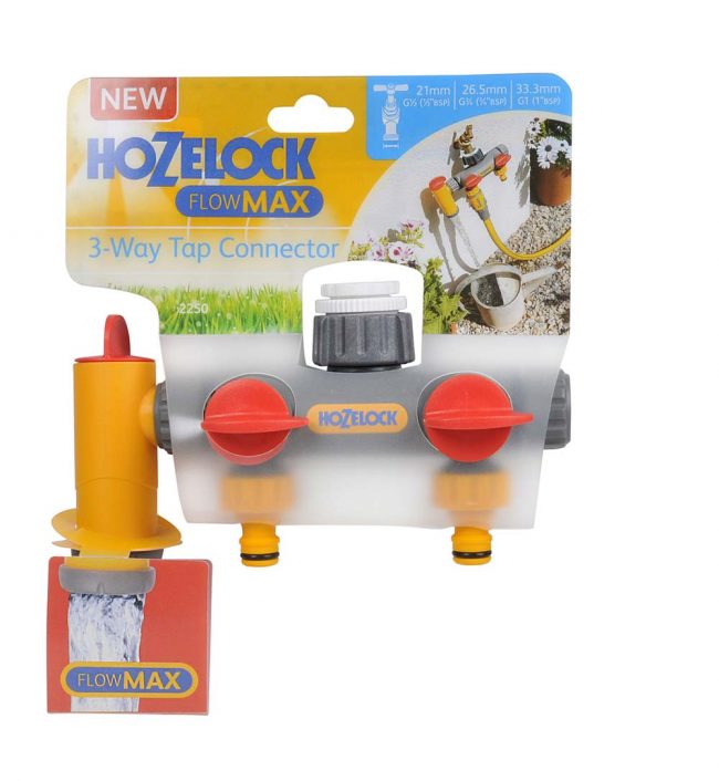 HOZELOCK FLOW MAX THREE WAY TAP CONNECTOR