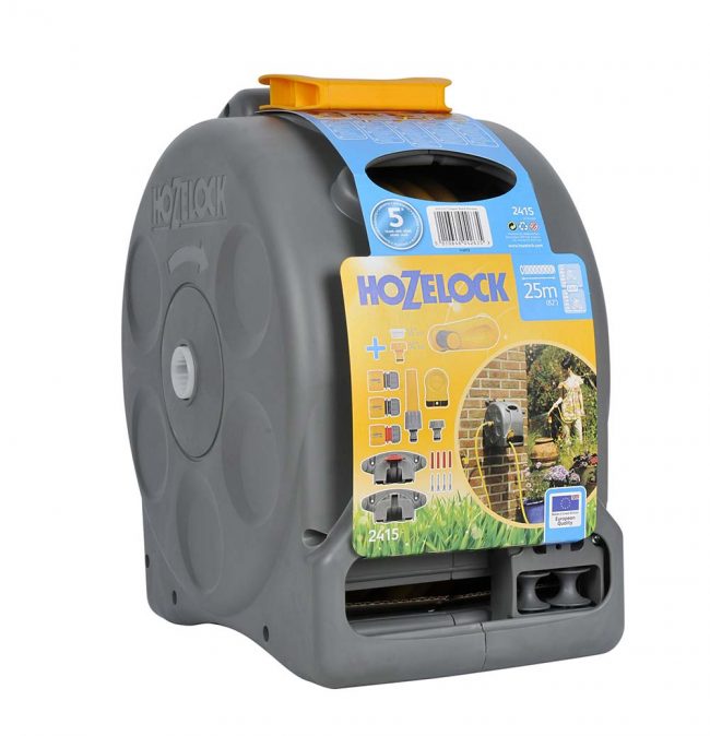 HOZELOCK COMPACT HOSE REEL WITH HOSE AND FITTINGS