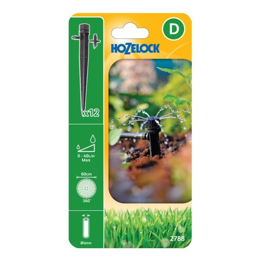 HOZELOCK 4MM END OF LINE ADJUSTABLE SPIKE (12 PACK)