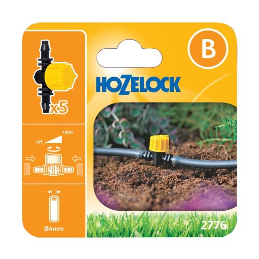 HOZELOCK 4MM FLOW CONTROL VALVE (5 PACK)