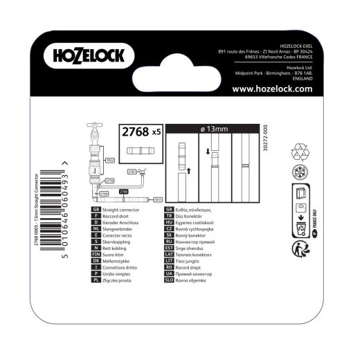 HOZELOCK 13MM STRAIGHT CONNECTOR (5 PACK) - Image 3