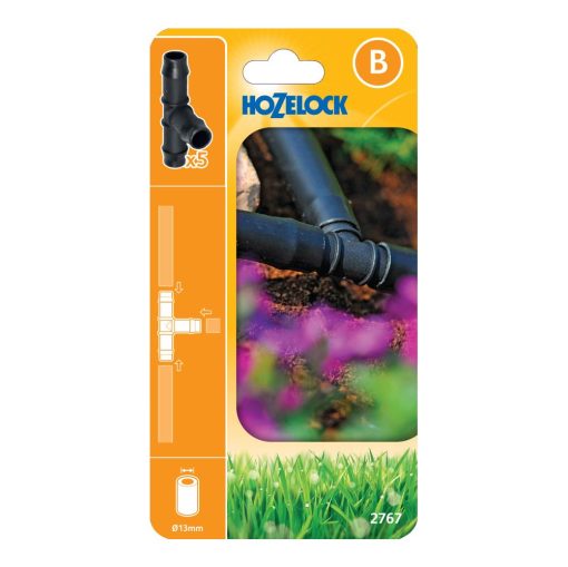 HOZELOCK 13MM T PIECE (5 PACK)