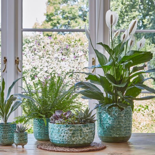 Ivyline Emerald Reactive Glaze Planter