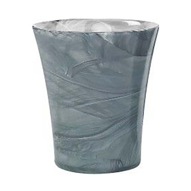 Ivyline Recycled Glass Flared Orchid Pot Charcoal