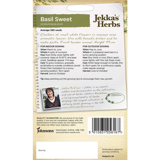 JOHNSONS JEKKA'S - BASIL SWEET SEEDS - Image 2
