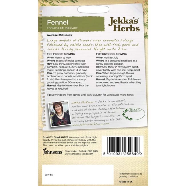 JOHNSONS JEKKA'S - FENNEL SEEDS - Image 2