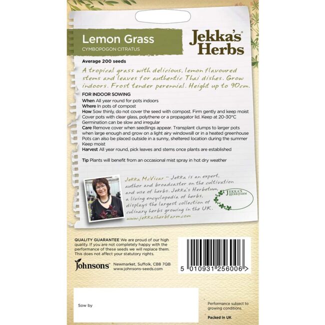 JOHNSONS JEKKA'S - LEMON GRASS SEEDS - Image 2