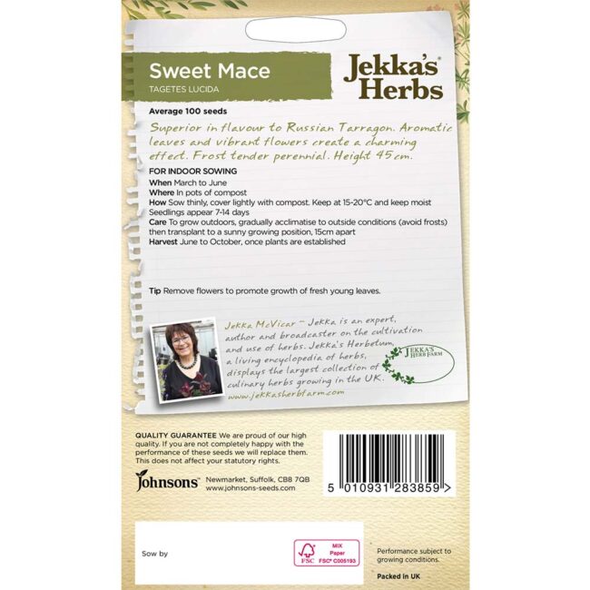 JOHNSONS JEKKA'S - SWEET MACE MEXICAN TARR SEEDS - Image 2