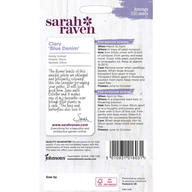 JOHNSONS SARAH RAVEN - CLARY BLUE DENIM SEEDS - Image 2