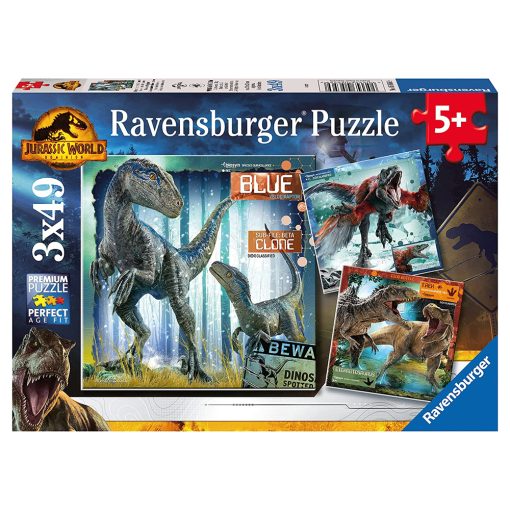 Jurassic World 3 x 49 Piece Puzzle