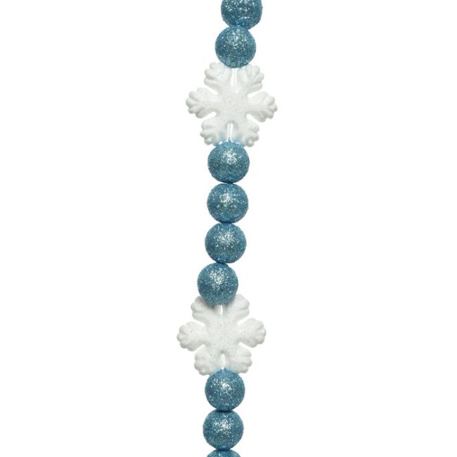 DECORIS BLUE SNOWFLAKE GARLAND