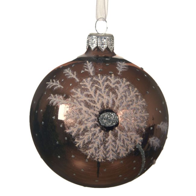 DECORIS DANDELION WALNUT BAUBLE