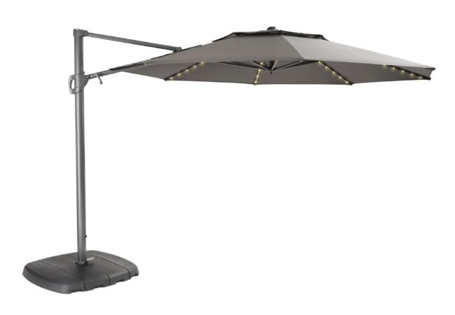 Kettler 3.3m Free Arm Parasol with LED Lights and Speaker