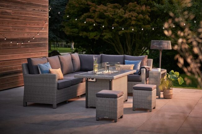 Kettler Palma Corner Set with Fire Table