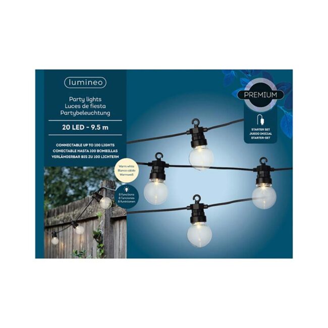 LUMINEO 20 LED GLOBE STARTER SET WARM WHITE