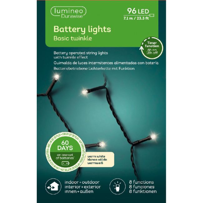 LUMINEO DURAWISE BATTERY 96 LED STRING WARM WHITE - Image 4