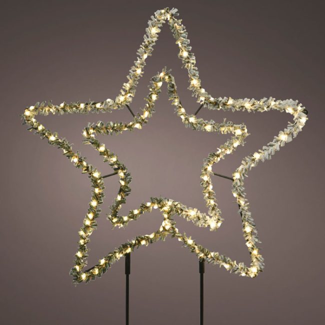 LUMINEO LED WIRE STAR FRAME WARM WHITE