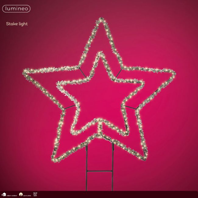 LUMINEO LED WIRE STAR FRAME WARM WHITE - Image 2
