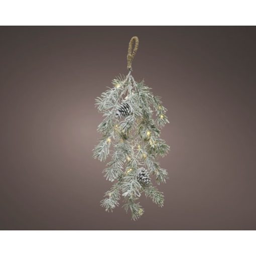 LUMINEO MICRO LED SNOWY MISTLETOE & CONE BUNCH