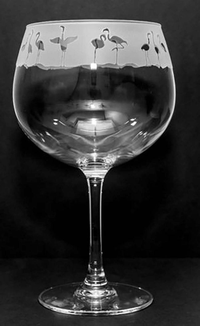 MILFORD GIN BALLOON GLASS FLAMINGO