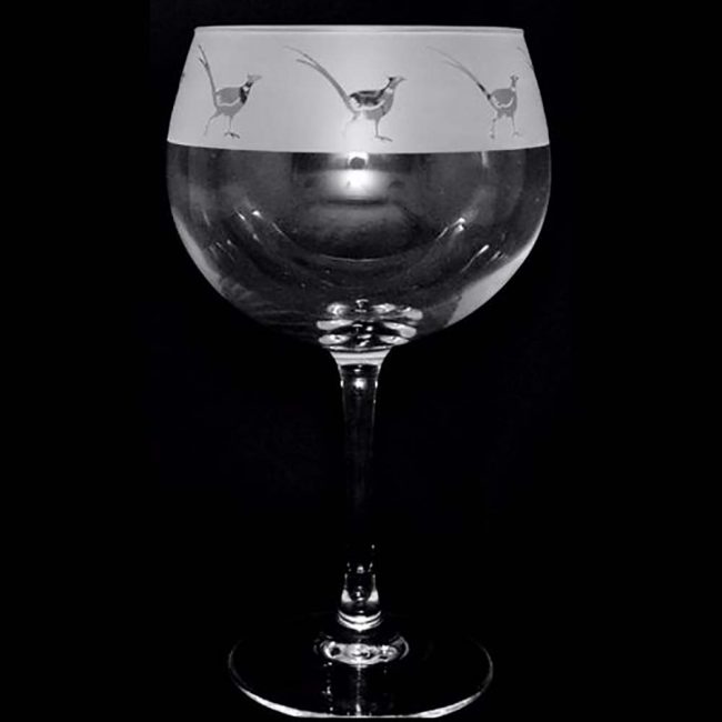 MILFORD GIN BALLOON GLASS PHEASANT