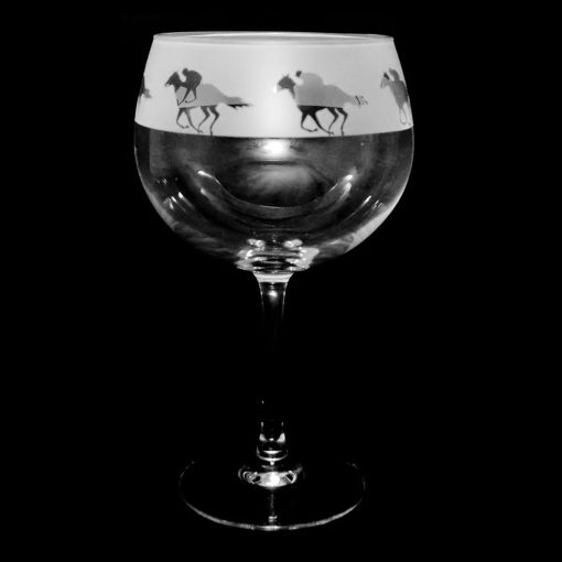 MILFORD GIN BALLOON GLASS RACEHORSE