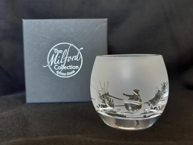 MILFORD TEALIGHT HOLDER GLASS FISHING