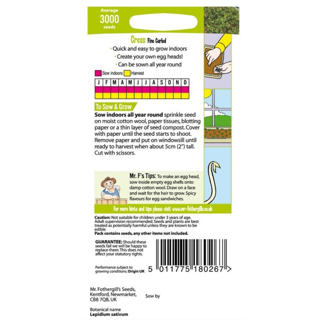 MR FOTHERGILL'S - CRESS HEADS CRESS SEEDS - Image 2