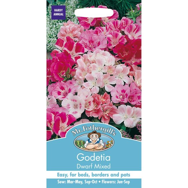 MR FOTHERGILL'S - GODETIA DWARF MIXED SEEDS