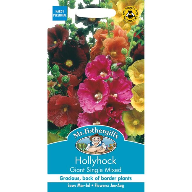 MR FOTHERGILL'S - HOLLYHOCK GIANT SINGLE MIXED SEEDS