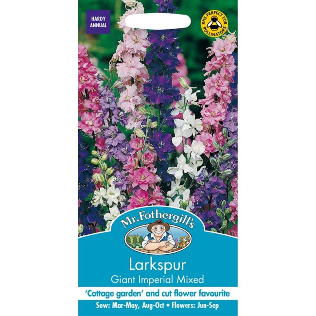 MR FOTHERGILL'S - LARKSPUR GIANT IMPERIAL MIXED SEEDS