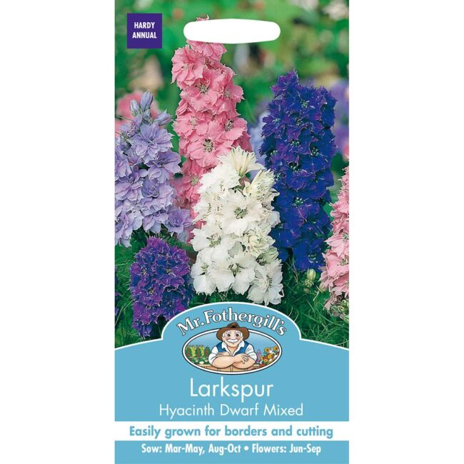 MR FOTHERGILL'S - LARKSPUR HYACINTH DWARF MIXED SEEDS