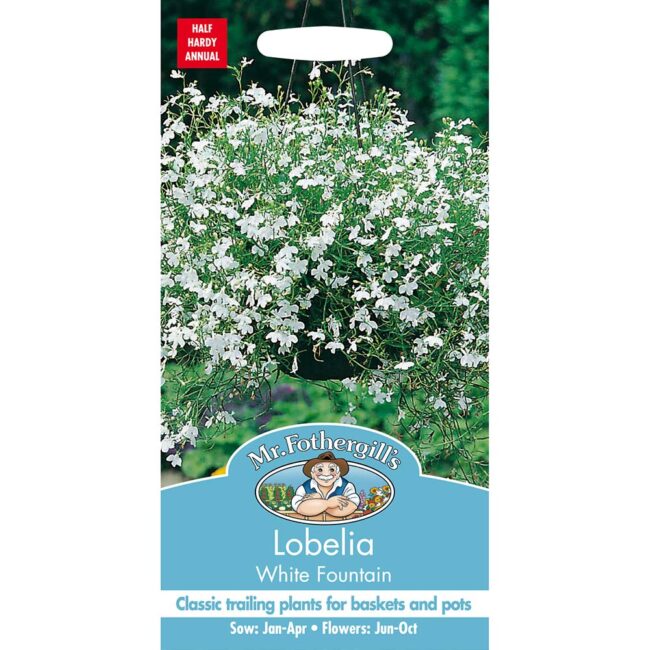 MR FOTHERGILL'S - LOBELIA WHITE FOUNTAIN SEEDS