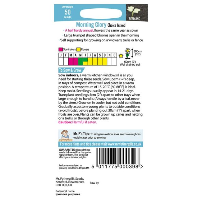 MR FOTHERGILL'S - MORNING GLORY CHOICE MIXED SEEDS - Image 2