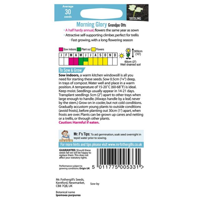 MR FOTHERGILL'S - MORNING GLORY GRANDPA OTTS SEEDS - Image 2