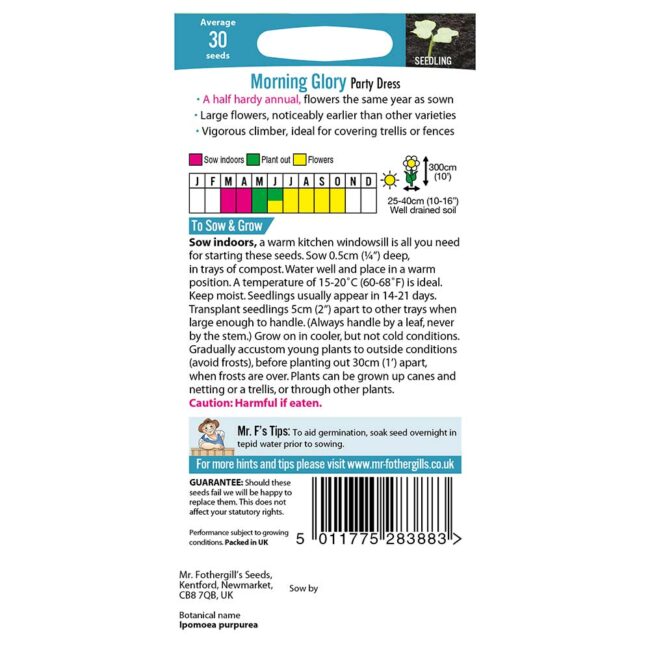 MR FOTHERGILL'S - MORNING GLORY PARTY DRESS SEEDS - Image 2