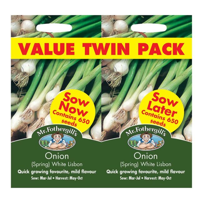 MR FOTHERGILL'S - ONION SPRING WHITE LISBON BUMPER PACK SEEDS