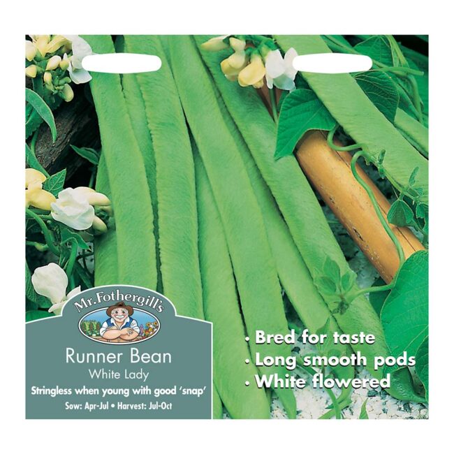 MR FOTHERGILL'S - RUNNER BEAN WHITE LADY SEEDS