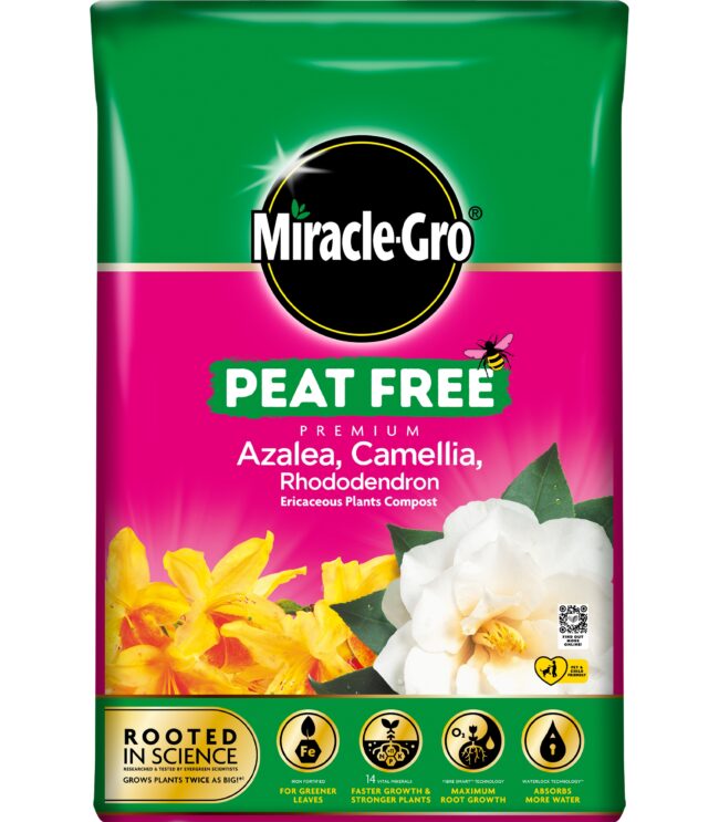 Miracle-Gro® Peat Free Premium Azalea, Camellia & Rhododendron Ericaceous Compost