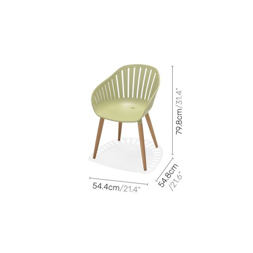 LIFESTYLE GARDEN NASSAU CARVER EASY CHAIR SAGE GREEN - Image 4