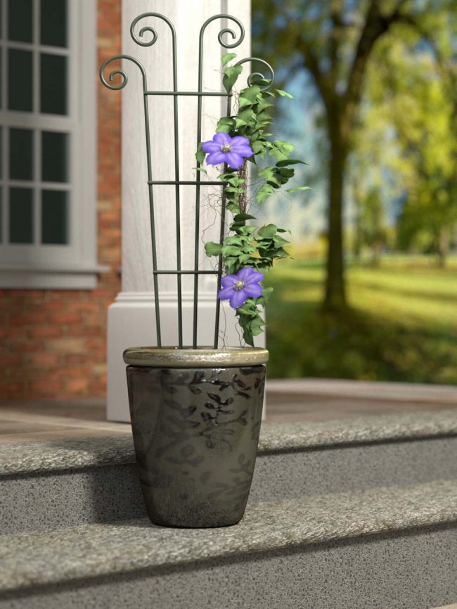 PANACEA WAVE POT TRELLIS 121CM X 40CM