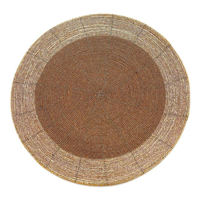 PEGGY WILKINS BLISS GOLD ROUND PLACEMAT