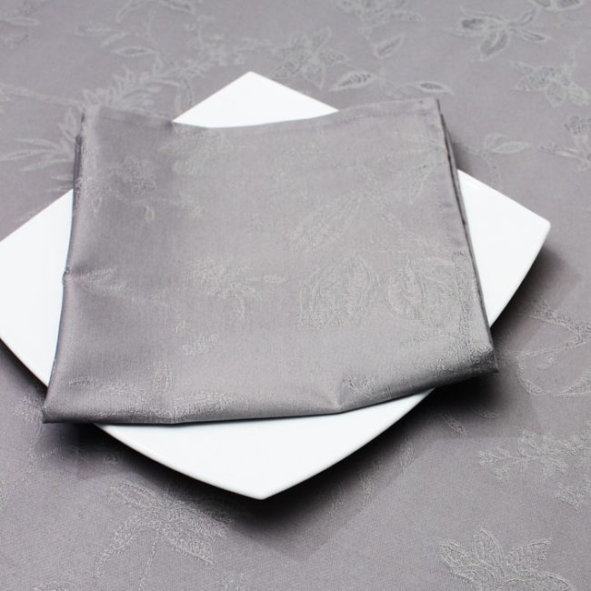 PEGGY WILKINS GREY CHRISTABEL NAPKIN