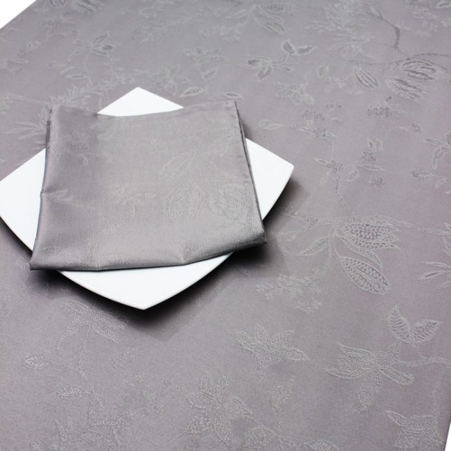 PEGGY WILKINS GREY CHRISTABEL TABLECLOTH SMALL