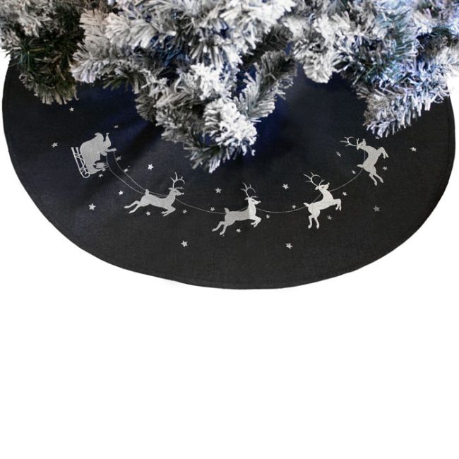 PEGGY WILKINS PEWTER NIGHT FLIGHT TREE SKIRT
