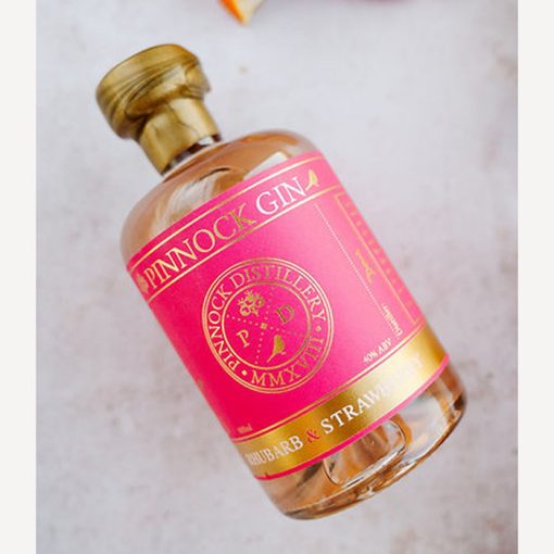 PINNOCK DISTILLERY RHUBARB & STRAWBERRY GIN SMALL - Image 2