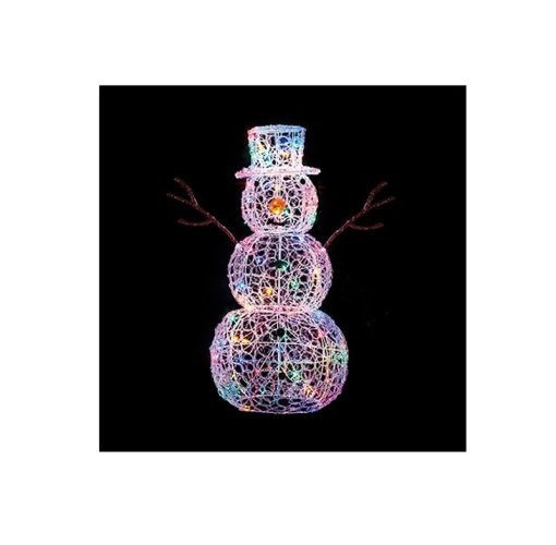 PREMIER DECORATIONS MULTI COLOURED LED SNOWMAN